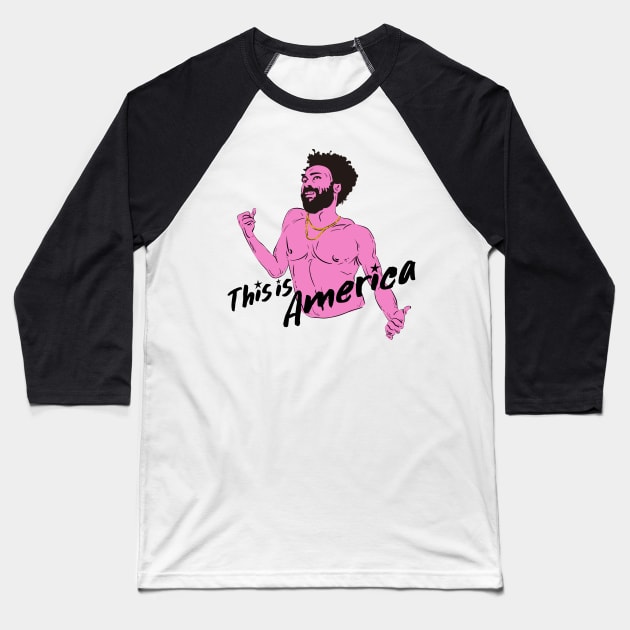 Childish Gambino -This is America Retro hiphop Baseball T-Shirt by daizzy